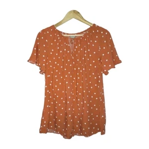 NWT Sussan Ladies Short Sleeve Polka Dot Blouse Top  Size 12  - Foto 1 di 5