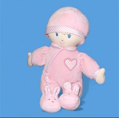 Дети предпочитают розовый Baby кукла девочка блондинка в горошек голубые глаза кролик тапочки - Изображение 1 из 2