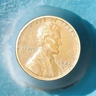 1959 d penny L on edge error And 2nd T Is Too Short  - Image 1 of 4