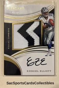 2016 Immaculate Ezekiel Elliott RPA Rookie Patch Auto /99 - Dallas Cowboys - Bild 1 von 2