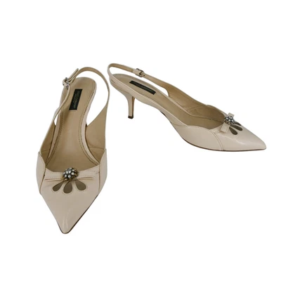 Tacones Dolce & Gabbana de cuero nude para gatito talla 38,5 Foto 1 de 4