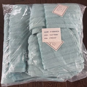 Hotel Collection Cool Water 6-Pc. Towel Set New - Picture 1 of 3