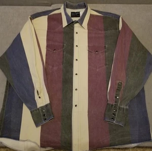 Vtg Wrangler Brushpopper 19-36 3XL BIG 3XL Western Rodeo Cowboy 90s Perfect Fade - Picture 1 of 14