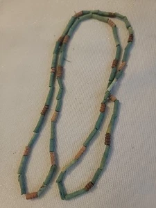 Ancient Egyptian Faience Bead Necklace 1 Strand 29"  - Picture 1 of 5