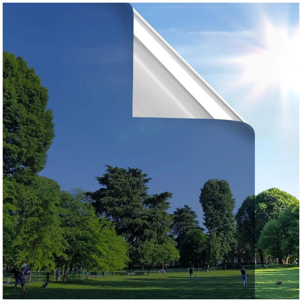 Rabbitgoo Espejo Unidireccional Ventana Película Tinte Anti UV Reflectante Vidrio Adhesivo Hogar Foto 1 de 4