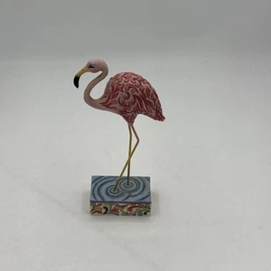 Jim Shore Heartwood Creek Pretty In Pink Flamingo 8.25" Tall 4009248 Enesco 2007 - Picture 1 of 6
