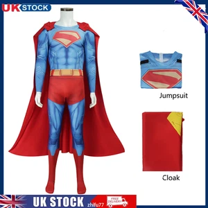 ✨Superman✨Legacy Clark Kent Jumpsuit Cape Cosplay Costume Superman Cloak Outfits - Picture 1 of 8