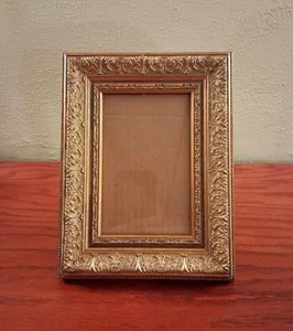 Gold Gilt Frame Photo Picture Art Ornate Vintage Fits 4 x 6 Photo Size - Picture 1 of 5
