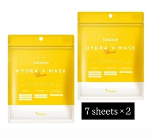 LuLuLun HYDRA-V Vitamin Sheet Mask 7s×2 Made in Japan Moisturizing DDP Free Ship - Picture 1 of 4