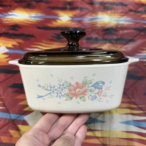 Vintage Corning Ware Symphony Auflaufform mit Glasdeckel A 1 1/2-B 1,5 Liter - Bild 1 von 18