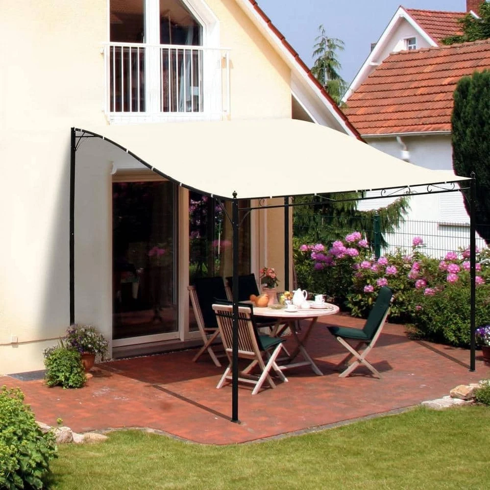 Outsunny 10x10 Backyard Pool Deck Garden Pergola Canopy Sun Shade Shelter Soft
