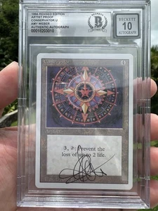 CONSERVADOR, PRUEBA DE ARTISTA / BOCETO, REVISADO, 1994 MTG, AMY WEBER, ¡BAS 10! - Imagen 1 de 2