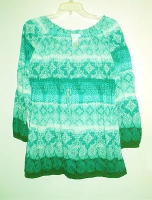 Liz Wear XL Cordón Imperio Manga L Diluyente Verde azulado oscuro VERDE Azul Cuello elástico Foto 1 de 4