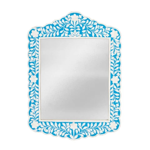Vivienne Blue Bone Inlay Wall Mirror Cover