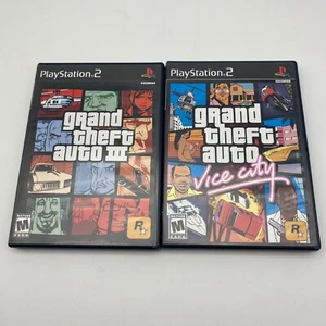 Grand Theft Auto 3 AND Vice City PS2 Complete + Map + Pristine Disc + Quick Ship - Picture 1 of 5