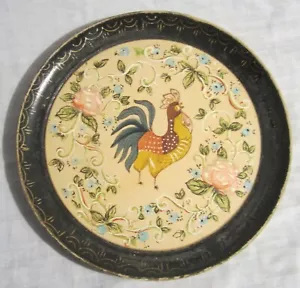 9-Inch Diameter ISCO Composition Plate - Hand Painted, ROOSTER -- Made in JAPAN - Picture 1 of 2