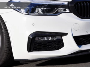 AUTOTECKNIC DRY CARBON FIBER FRONT BUMPER TRIM - BMW G30 530I 540I M-SPORT M550I - Picture 1 of 2