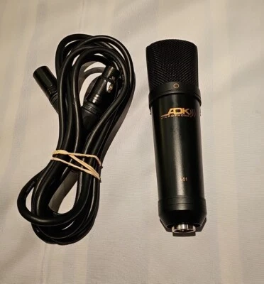 ADK A-51 (type IV, class A, solid state) - black condenser microphone + cable.. - Image 1 of 4