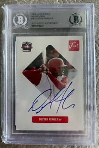 DEXTER FOWLER Signed Auto Autograph 2004 Just Minors Justifiable Rookie Card BAS - Picture 1 of 2