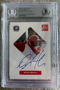 DEXTER FOWLER Signed Auto Autograph 2004 Just Minors Justifiable Rookie Card BAS - Picture 1 of 2