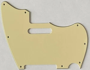 Guitar Pickguard For Fender Warmoth MJT Telemaster Jazzcaster,Vintage Yellow - Picture 1 of 7
