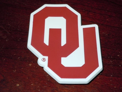 OKLAHOMA SOONERS Vtg NCAA Thick RUBBER BIG 8 12 FRIDGE MAGNET Standings Board Cover
