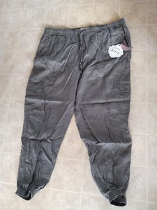 Knox Rose Jogger Pants Women's Plus Size XXL Green Cargo Pocket High Rise NEW - Picture 1 of 3
