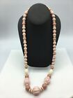 VINTAGE 50?S Single STRAND Beautiful Plastic BEADED NECKLACE  #FN210