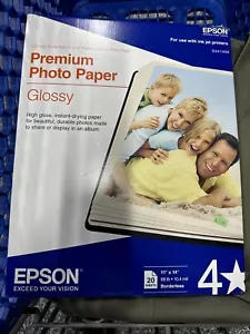 Epson S041466 Glossy Photo Paper Corners Little Crushed 20 11x14 68lb 10.4 Mil - Picture 1 of 6
