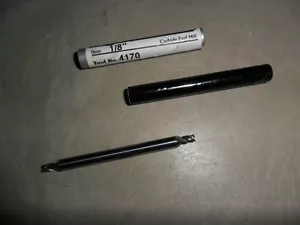 1/8" SOLID CARBIDE 4 FLUTE CENTER CUTTING DOUBLE END MILL MADE IN USA - Picture 1 of 2
