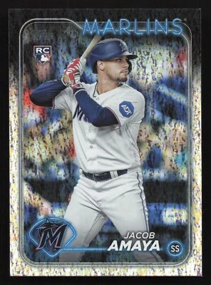 2024 Topps #144 Jacob Amaya RC FOILBOARD /265 Rookie Card Miami Marlins - Image 1 of 2