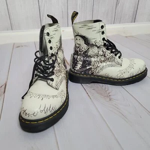 Dr Martens Demented Are Go 1460 Heavy Metal Combat Boots Mens 6 Womens 7 - Picture 1 of 14