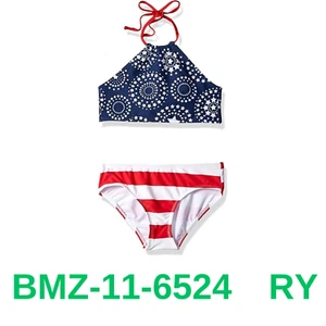 Kanu Surf Girls' Mahina UPF 50+ Beach Sport Halter Bikini 2-Piece Swimsuit, 14 - Picture 1 of 2