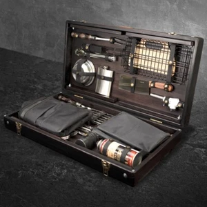 40Pcs Grill Accessories Kit BBQ Tools Grilling Set with Wooden Case"FORSETI 2.1" - Picture 1 of 12