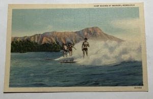 Surf Riding At Waikiki, Honolulu Postcard (D3) - Picture 1 of 2