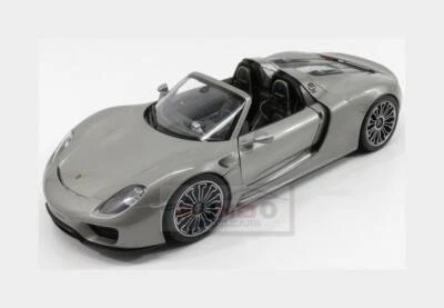 1:18 WELLY Porsche 918 Spider Open 2015 Grey Met WE18051CGY - Immagine 1 di 2