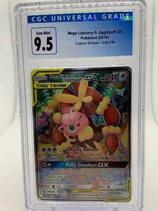 Mega Lopunny & Jigglypuff GX 226/236 Alternate Alt Art - CGC 9.5 Pokémon - Picture 1 of 6
