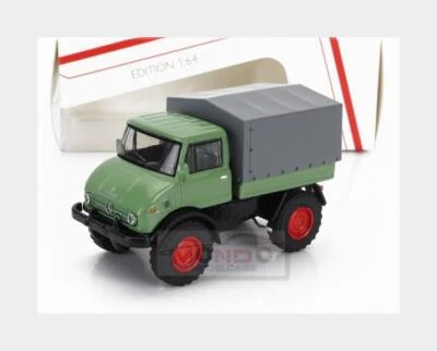 1:64 SCHUCO Mercedes Benz Unimog U406 Truck 1966 Green Grey 452037900 - Immagine 1 di 2