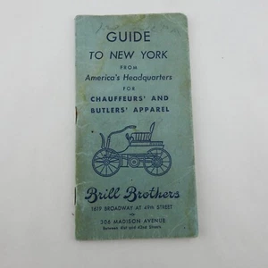 Vintage Guide to New York Booklet Brill Brothers 1920s 30s Theaters Stores Rail - Picture 1 of 9