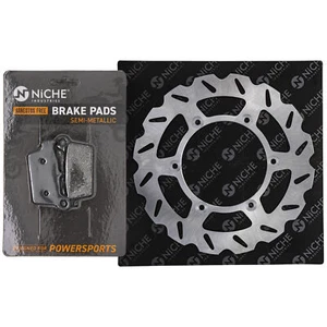 NICHE Rear Right Brake Rotor Pad Kit Yamaha for YZ250 YZ125 WR450F Semi Metallic - Picture 1 of 6