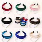 Fashion Solid Color Woven Velvet Twist Braid Sponge Headband Hair Accessories