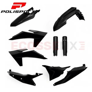 KTM EXCF250 EXCF350 450 500 POLISPORT PLASTIC KIT BLACK 2024-2025 FORK GUARDS - Picture 1 of 3