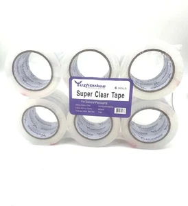 Packing Tape 24 Rolls 110 Yards 2 Mil 3in (330 ft) Clear Carton Sealing Tapes - Picture 1 of 11