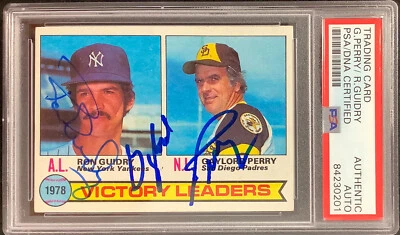 Gaylord Perry Signed 1979 Topps #5 Baseball Card HOF Guidry Autograph PSA/DNA - Image 1 of 3