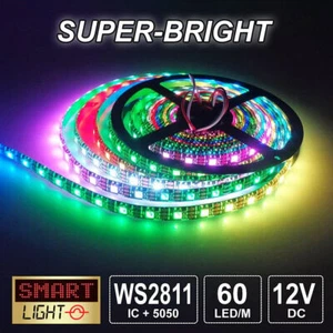 12V 1M/5M WS2811 Dream Colour Addressable RGB Pixel LED Strip Smart Light - Picture 1 of 7