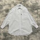 Burberry London Long sleeve Dress Shirt Check White Cotton Men Size M Used