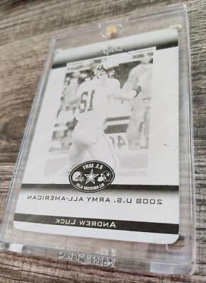 Andrew Luck Leaf 2012 Ejército de Estados Unidos All American Bowl impresión negra placa usada # 03/07 Foto 1 de 2