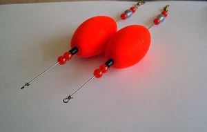 4 Bayou Slammer Popping Corks, Bobbers, Redfish,Spec Trout, 1/4 oz. Flo Red - Picture 1 of 5