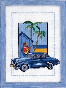 Permin 92-8128 Auto Cuba Blau Stickerei Kreuzstich Gezählter - Imagen 1 de 1