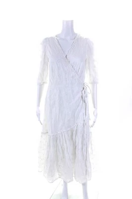 Платье La Vie Rebecca Taylor женское с коротким рукавом Lucie Eyelet белое размер XSR 1372 - Изображение 1 из 4